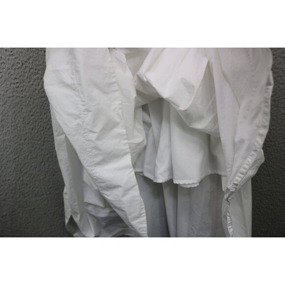 Mable White Halter Maxi Dress-Medium-Black Straps-Side Zip-Cottagecore-Prairie - Picture 3 of 14